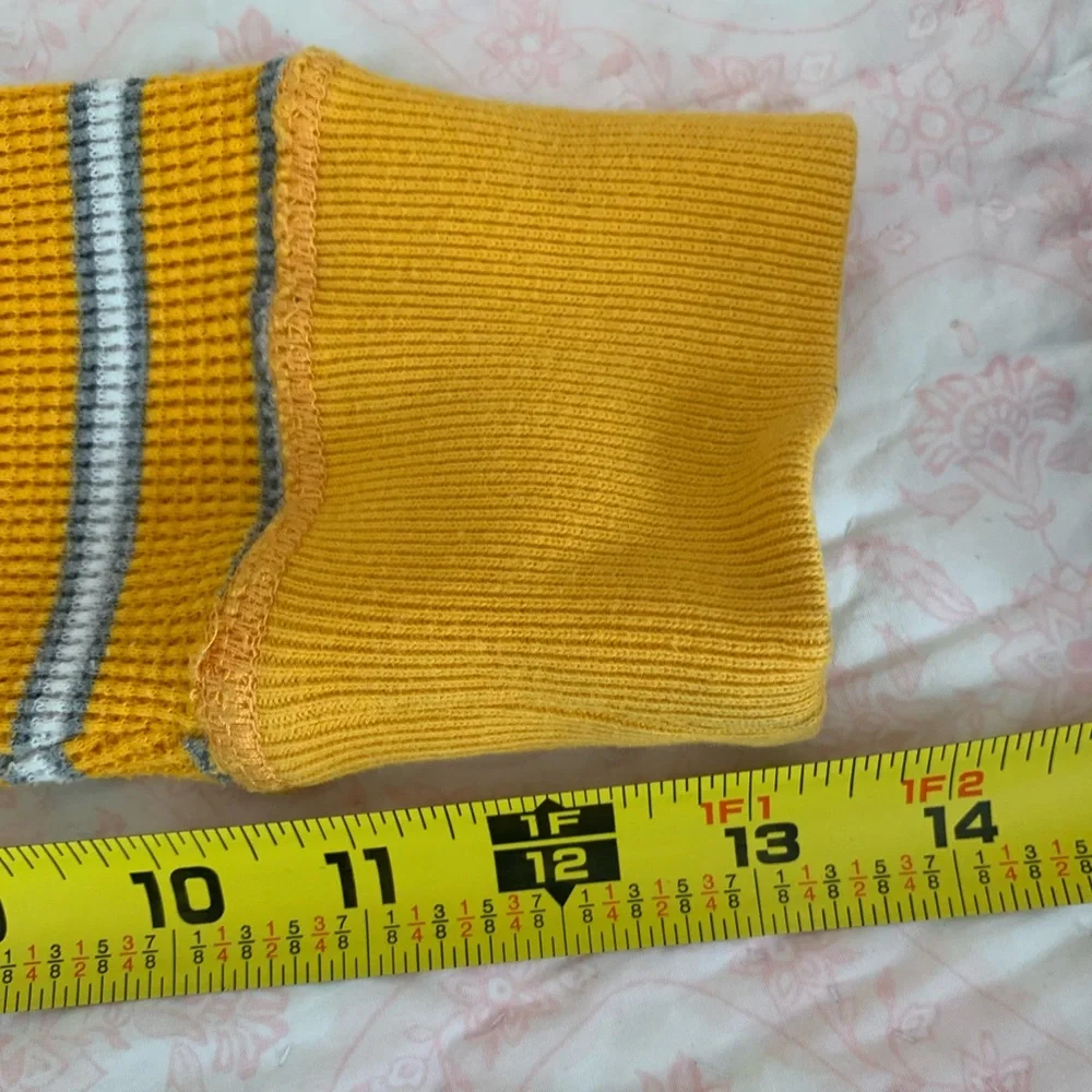 Children's Place Authentic Sportswear Thermal Shirt Boys S (5/6) Yellow Striped